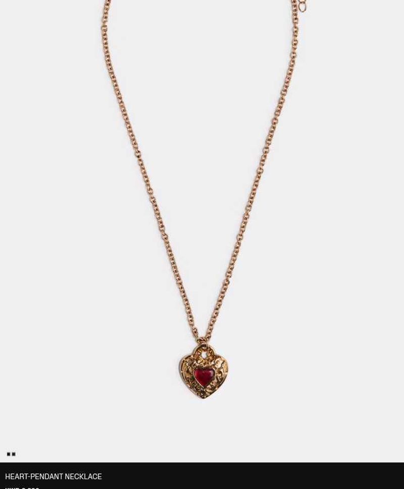 Vintage Heart Pendant Necklace