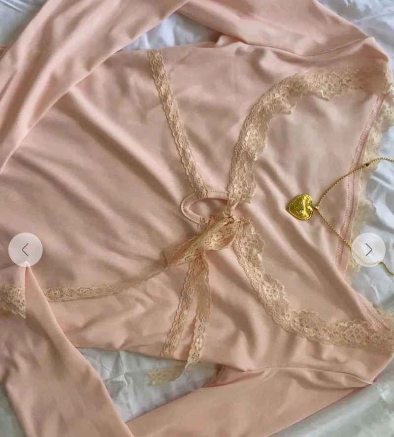 Lace Trim Crop Top