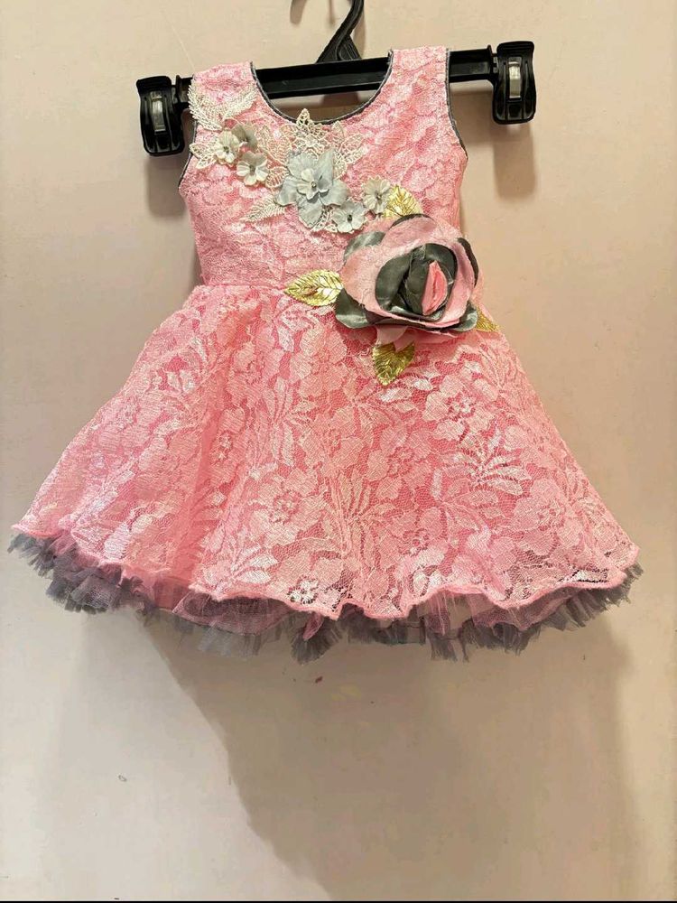 Stunning Lace Flower Dress