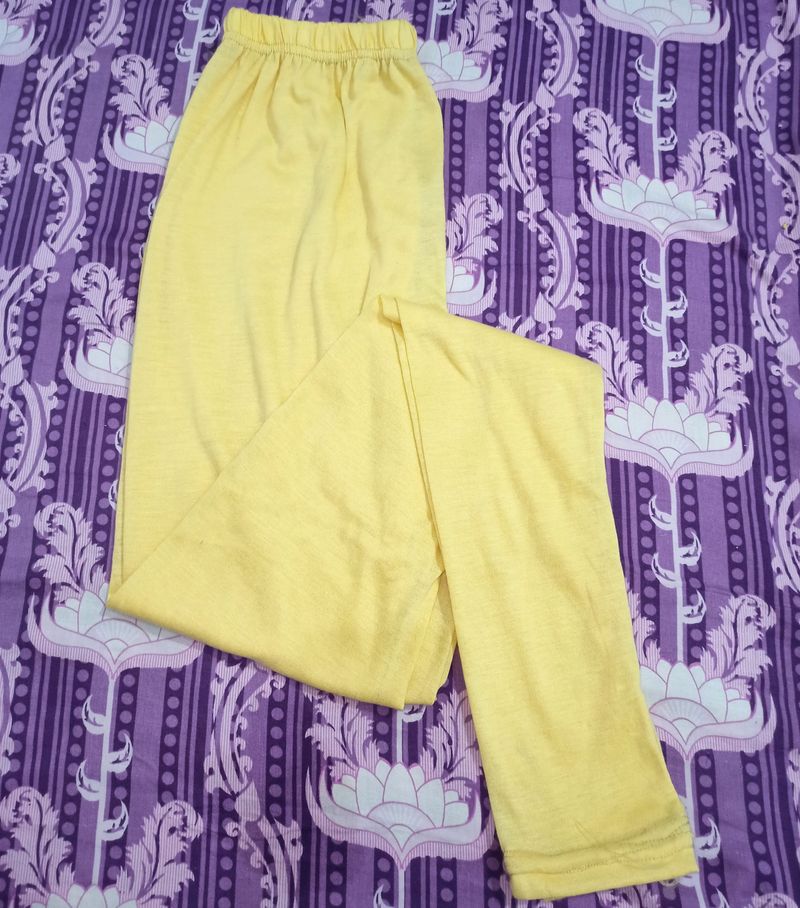 Lemon Yellow Ankle Length Legging