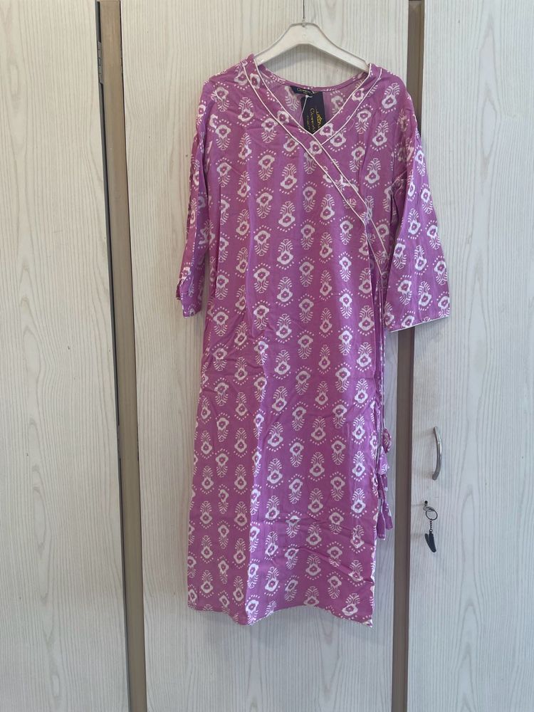Purple Printed Kurta