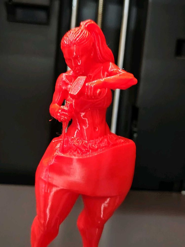 Unique 3D Printed Red Fitness Figurine