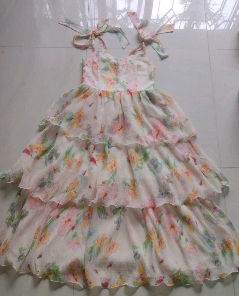 Floral Tiered Ruffle Dress