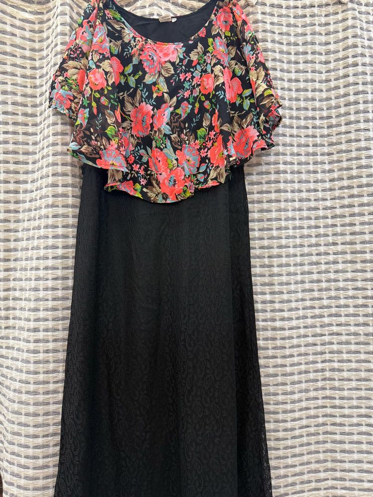 Vibrant Floral Print Dress Material