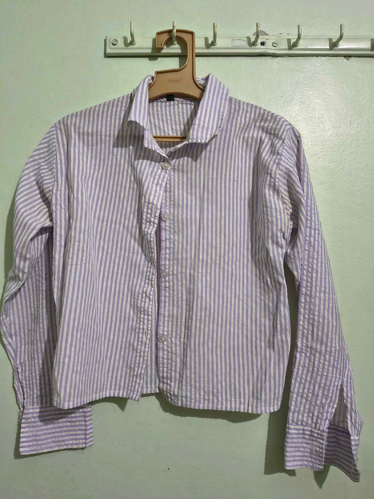 Striped Button-Up Shirt
