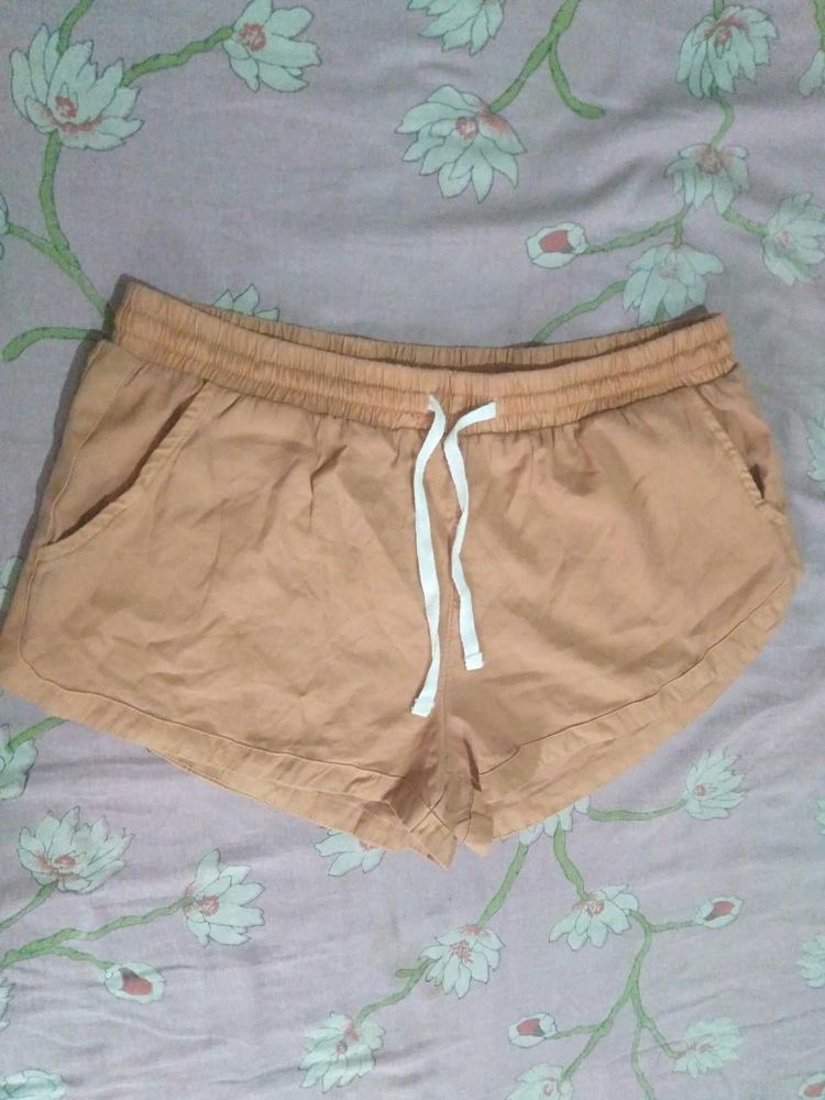 Peach Drawstring Shorts