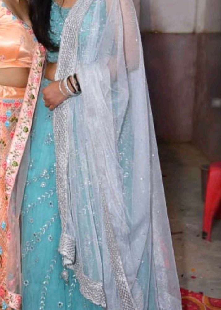 beautiful lancha with blouse and duppata