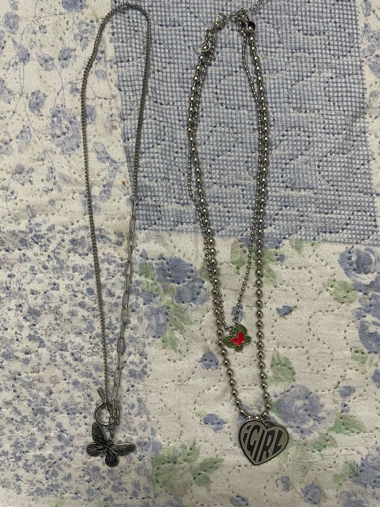 Necklace Set: Butterfly &amp; Heart