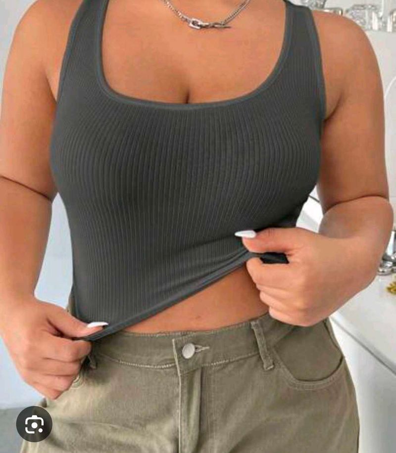 Very Cute N Beautiful Shein Ribbed Crop Top