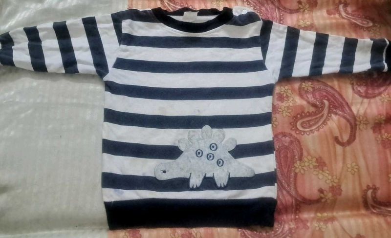 Striped Dinosaur Sweater