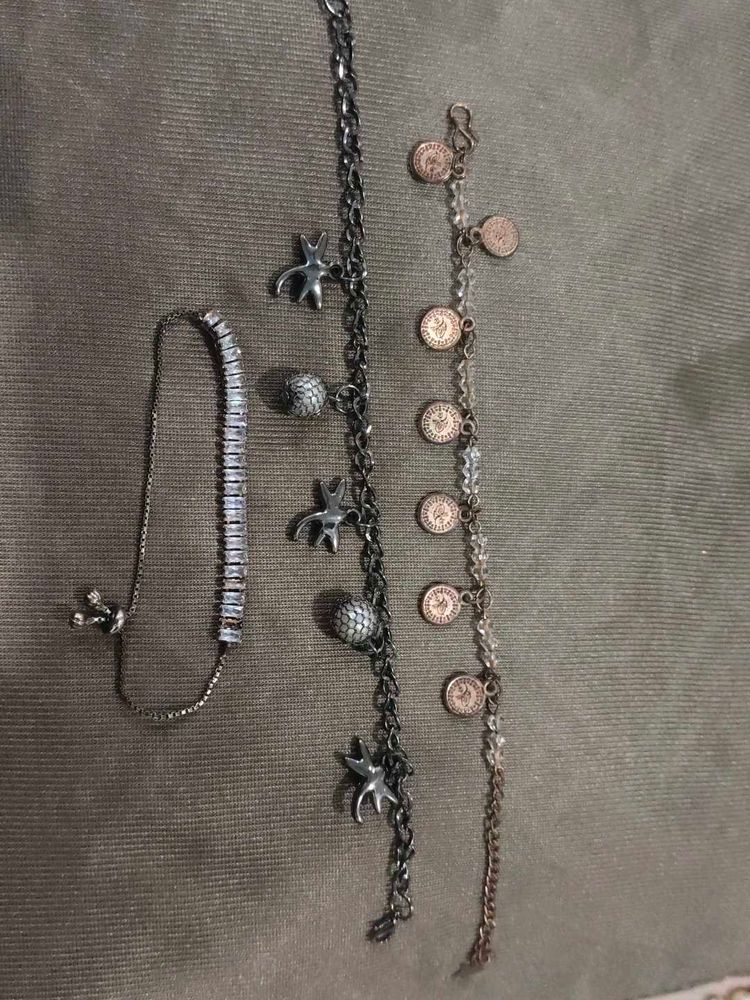 Set of 3 Charm Bracelets