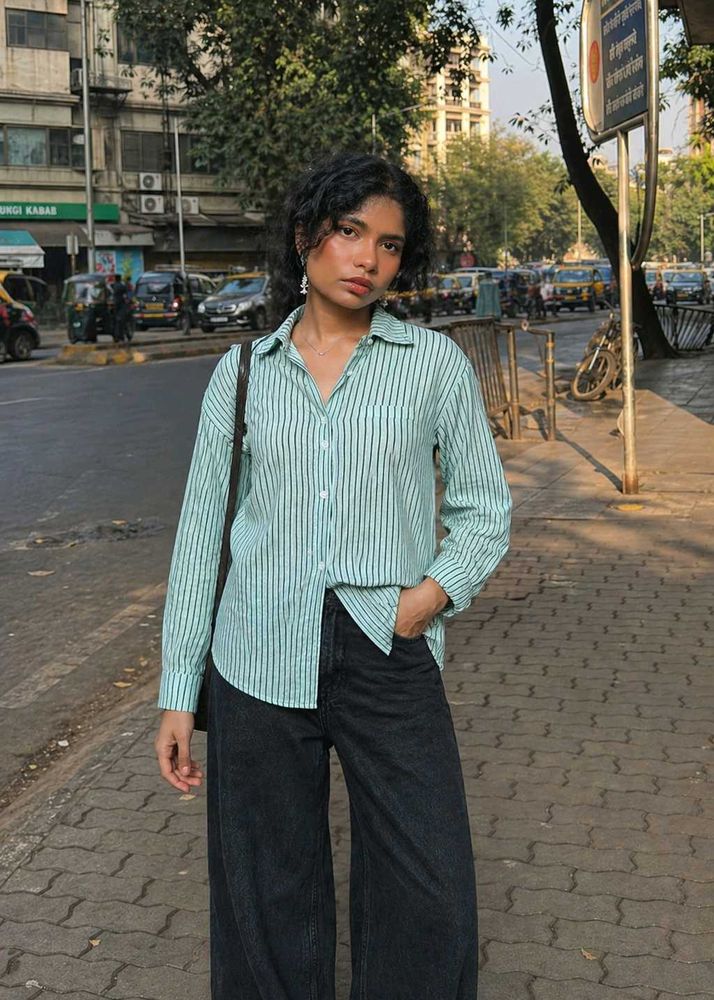 Light green aesthetic women shirt