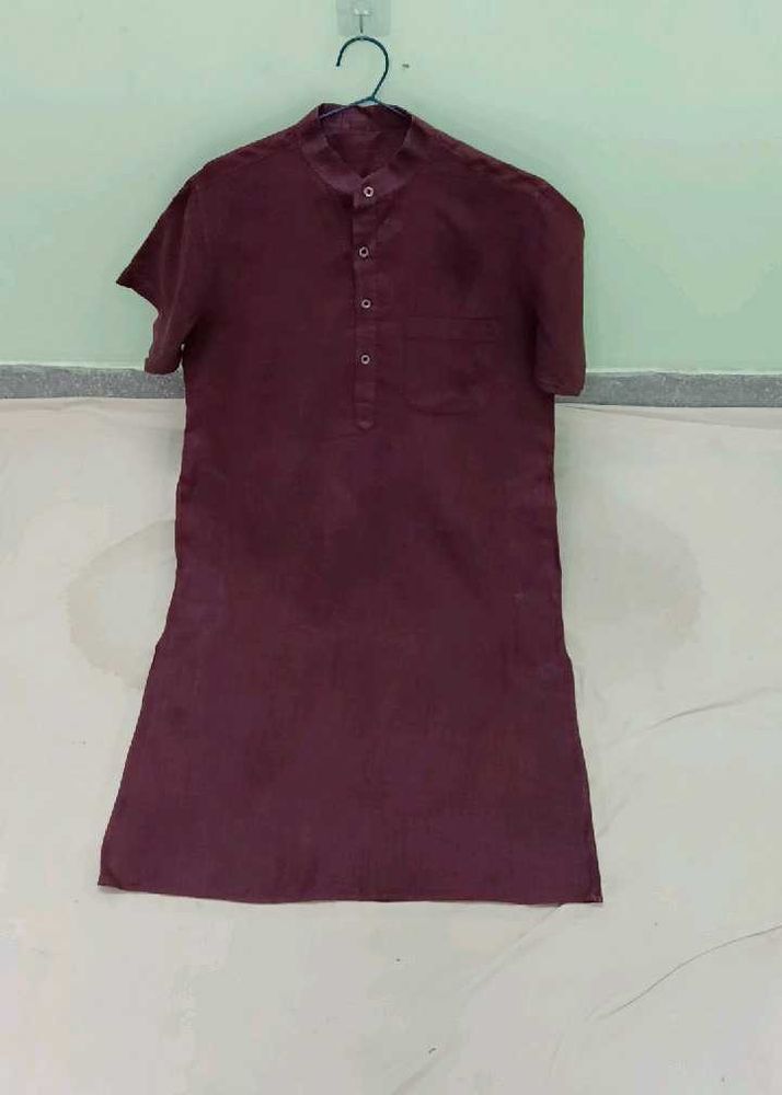 Men's Maroon Kurta