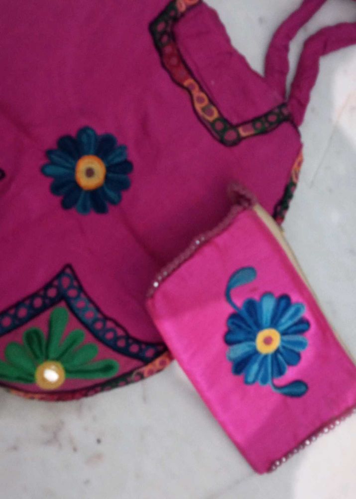 Embroidered Pink Lehenga Choli Set