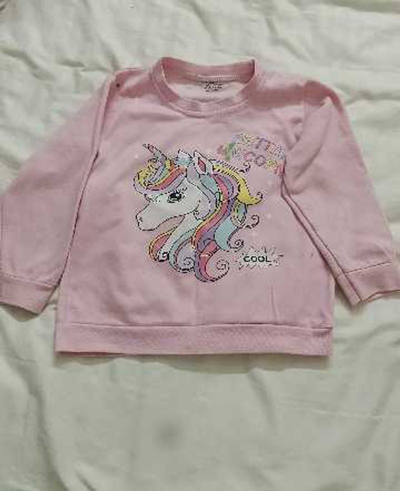 Cute Unicorn Print Sweatshirt