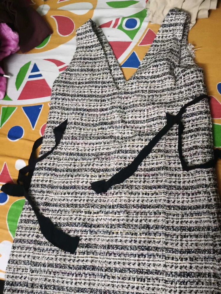 Chic Tweed winter woolen Dress