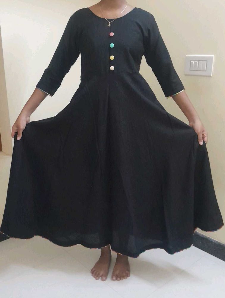 New Unused Black Anarkali Kurta