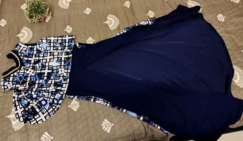 Elegant Navy Blue Ethnic Gown