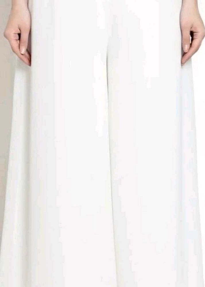 Elegant White Palazzo Pants