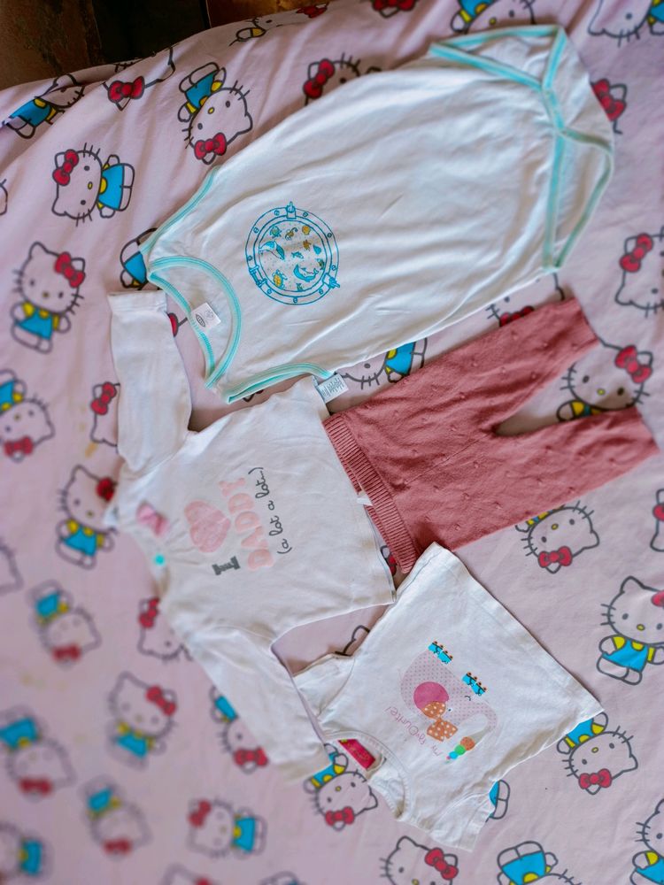 Combo Pack Of Romper Baby Suit And Towel