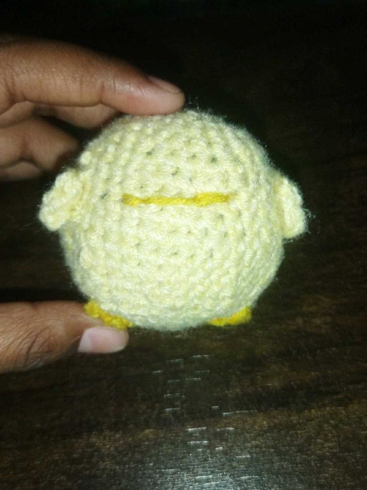 Cute Yellow Knitted Chick Plush Toy