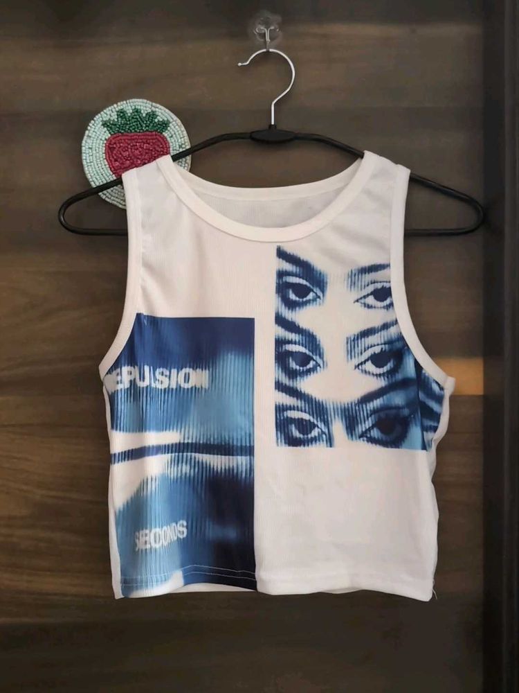 vintage graphic print street style tank top