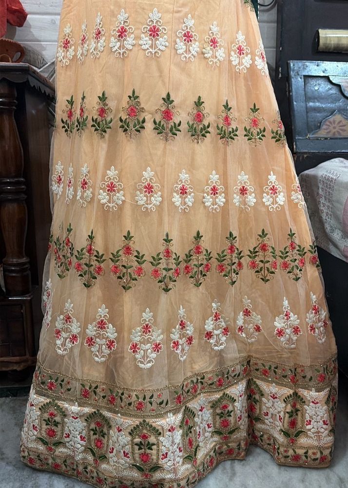 Beautiful Embroidered Peach Lehenga
