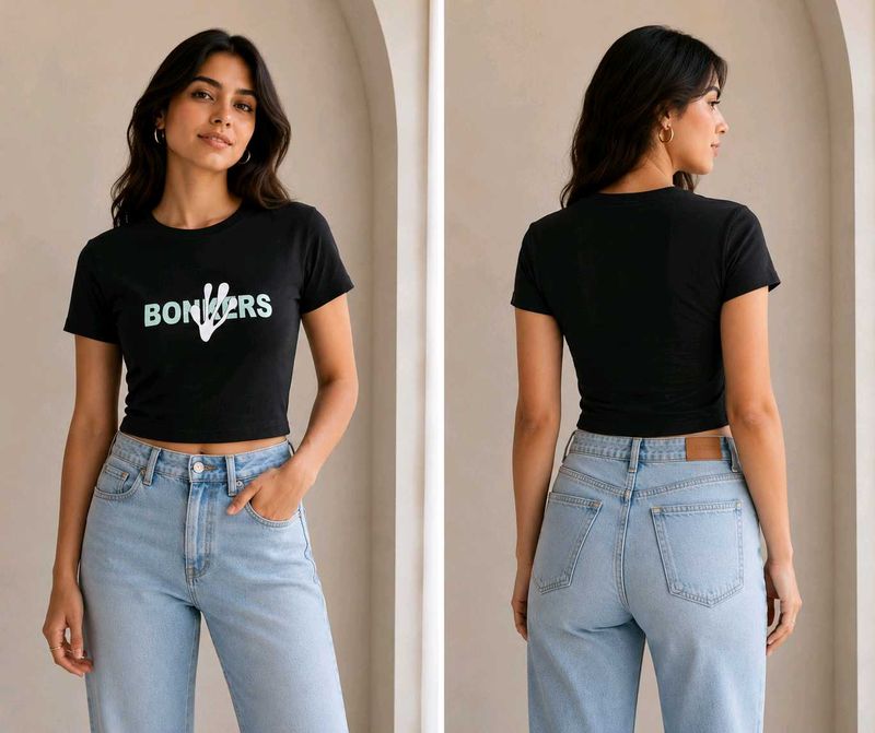 BONKERS black crop top🖤