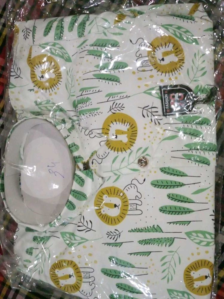 Cute Lion Print Shirt for Boys