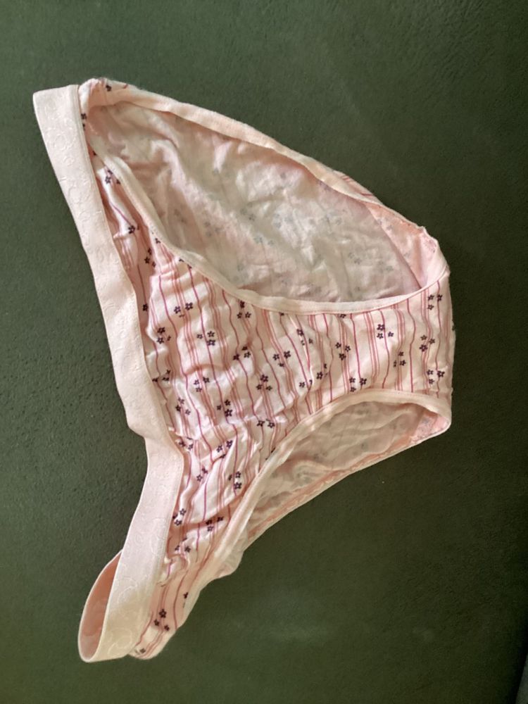 Pink Striped Floral Briefs