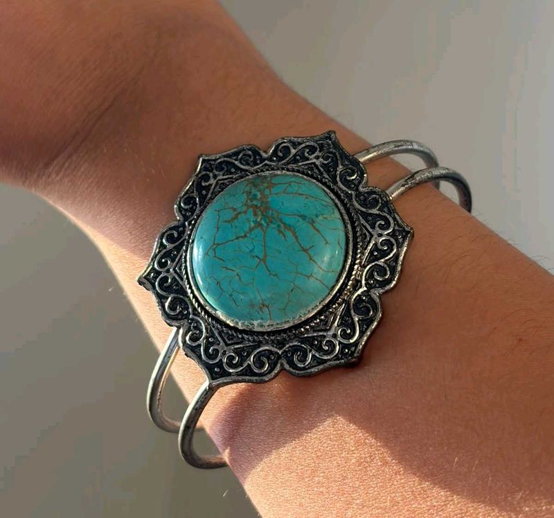 Bohemian Turquoise Cuff Bracelet