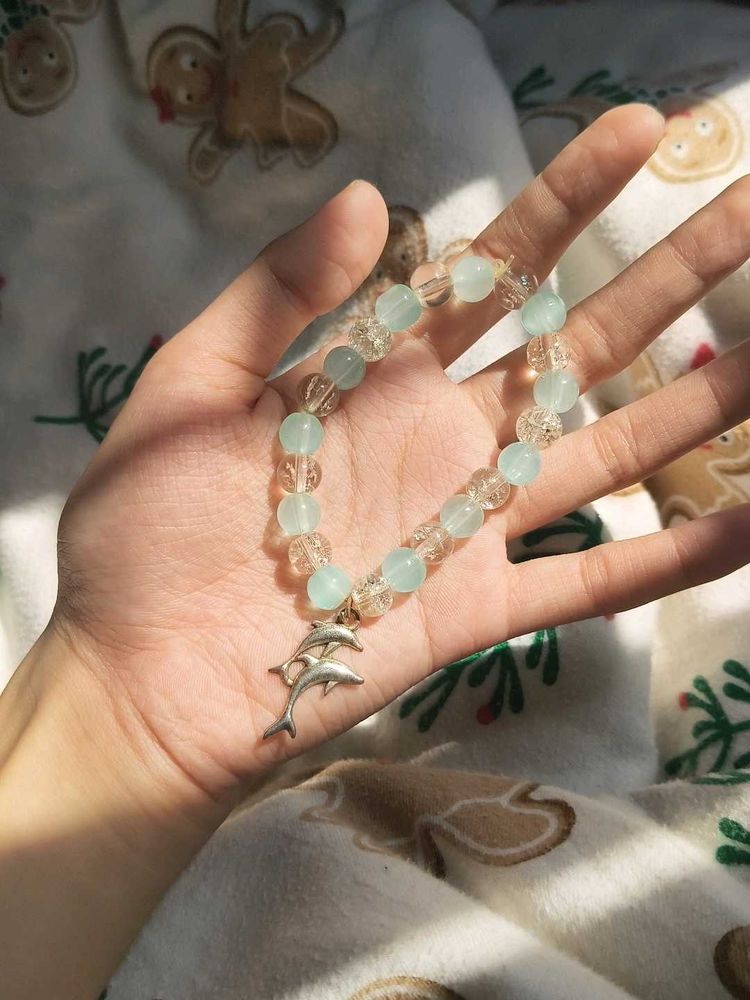 Dolphin Charm Beaded Bracelet