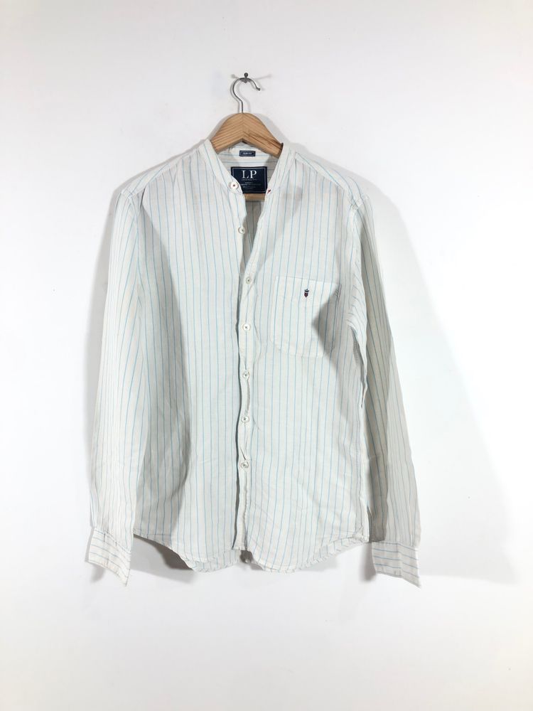 Off White &amp; Blue Strips Shirt(Men’s)