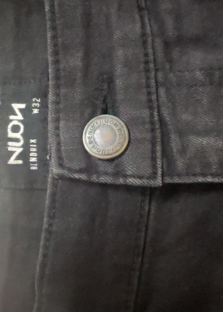 Nuon Charcoal Black Slim Fit Jeans