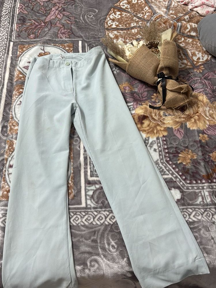Light Blue Wide Leg Pants