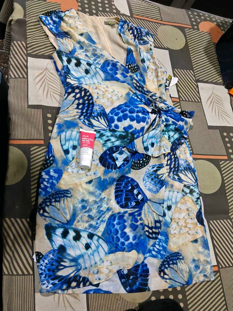 Beautiful Butterfly Print Dress and facewash free