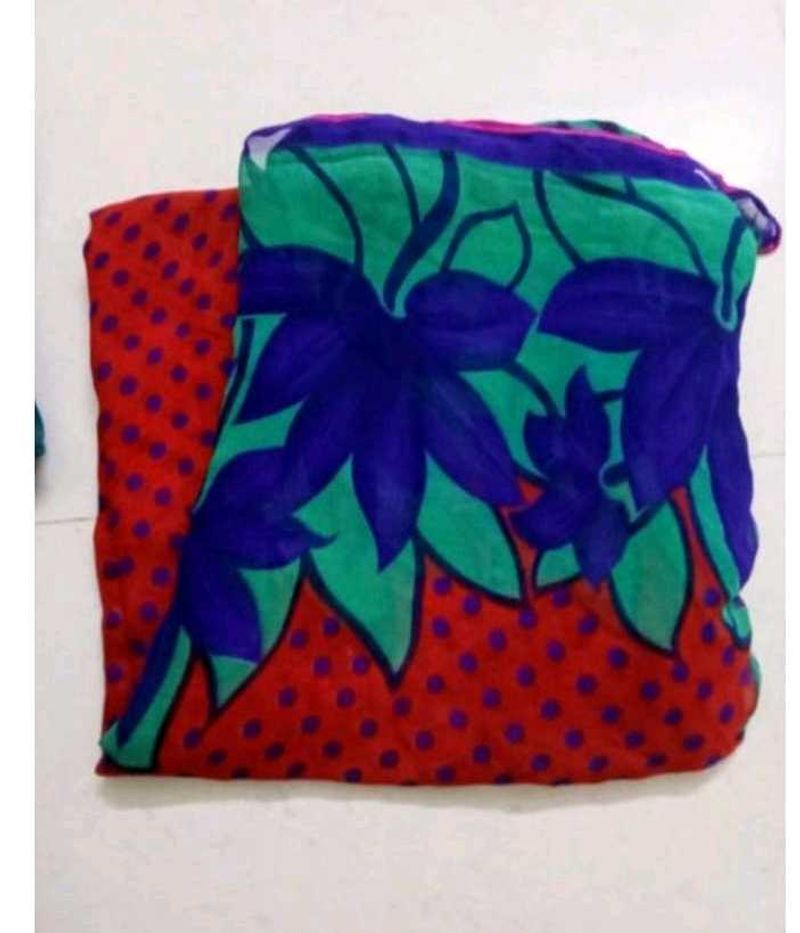 Vibrant Floral Print Saree