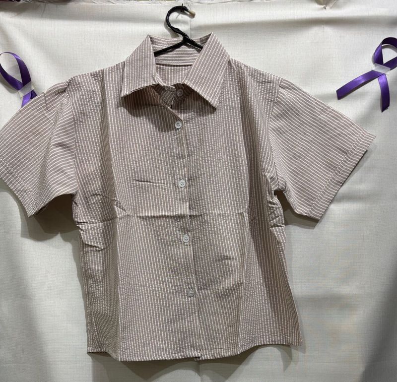 Striped Button-Up Shirt