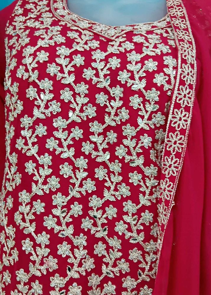 NEW Heavy Hot Pink Palazzo Set 40"