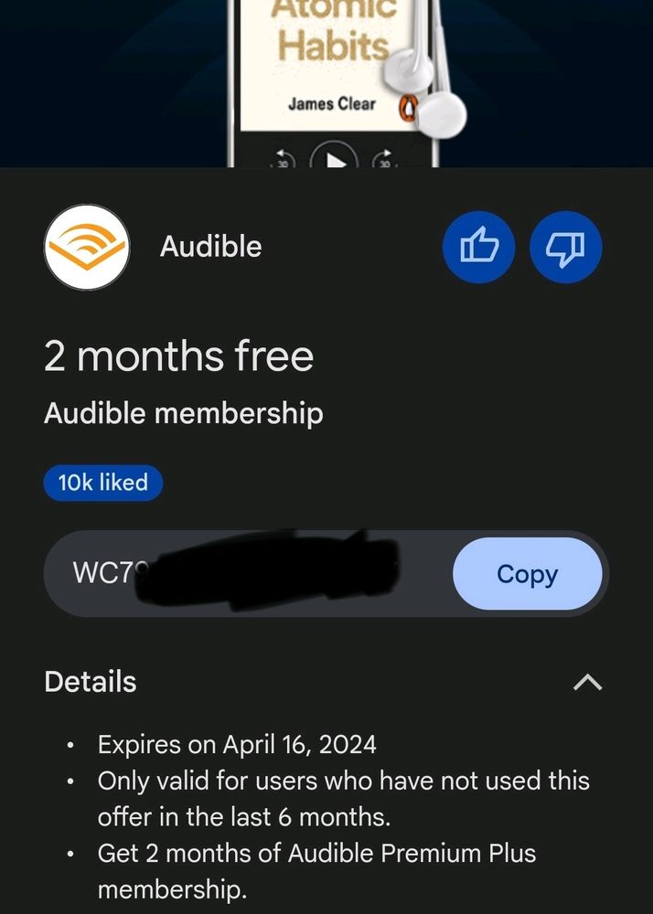 Audible 2 Month Subscription
