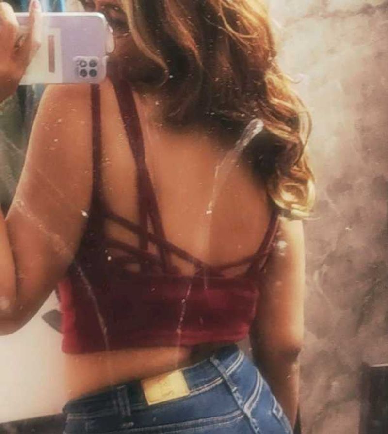 Y2k maroon Backless Top