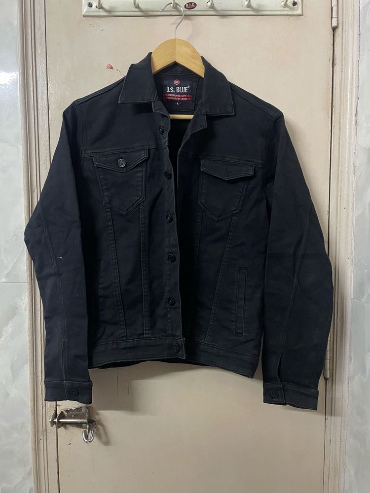 Black U.S. BLUE Denim Jacket