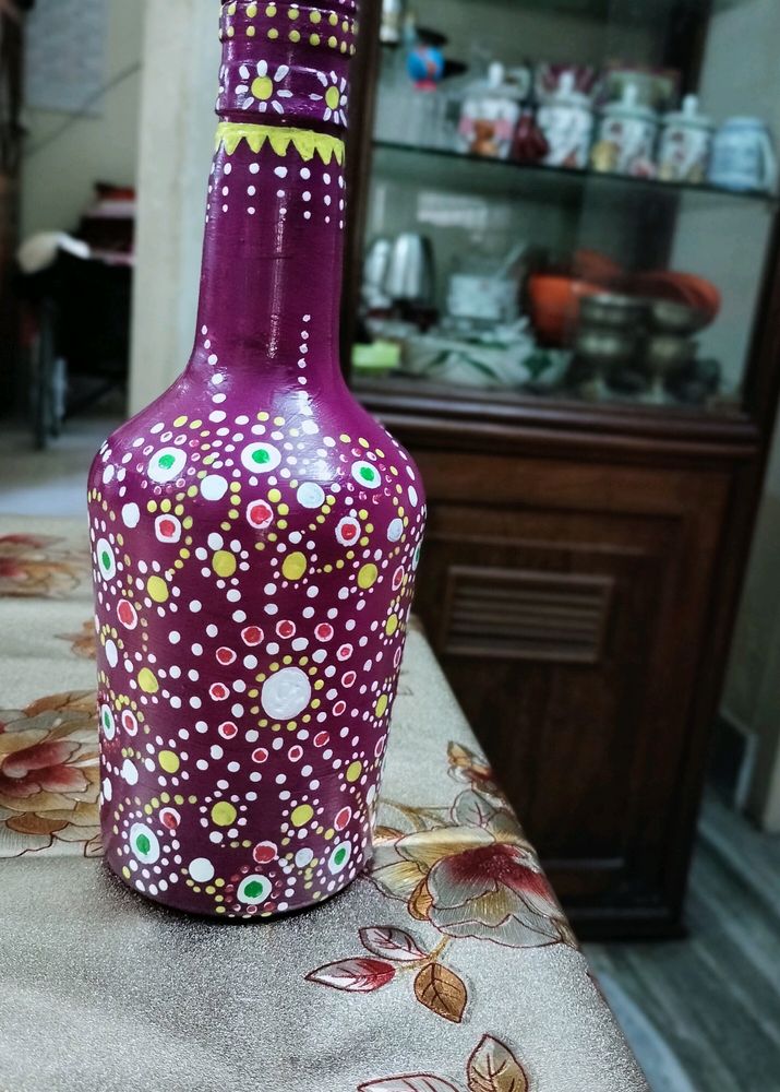 Home decor !! Bottle painting!! Handmade!! Mandala