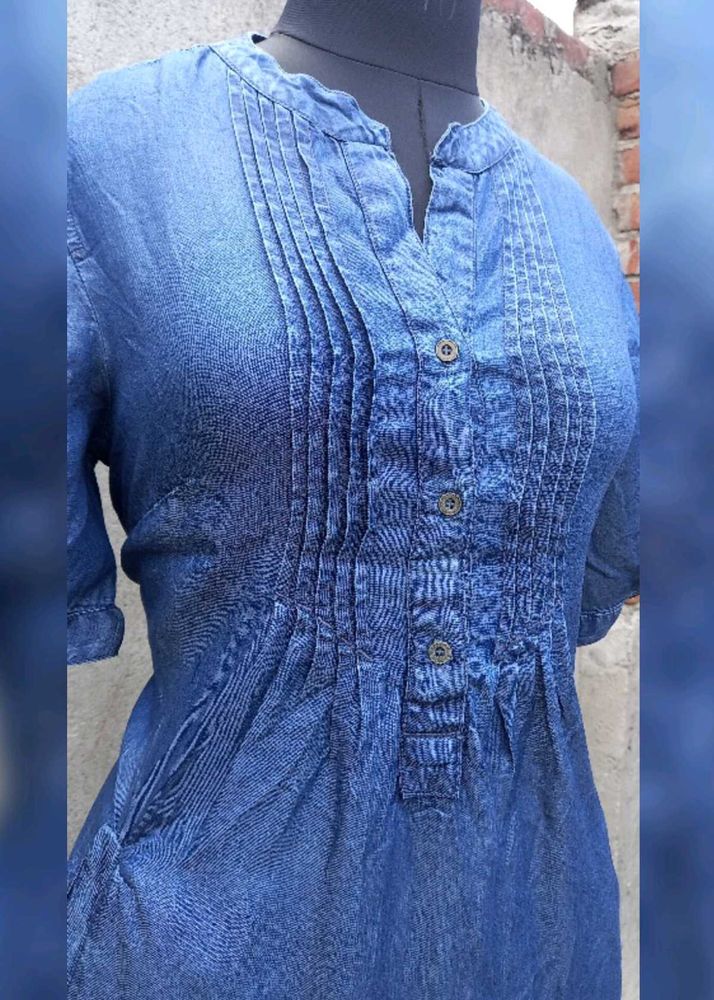 Blue Denim Kurta