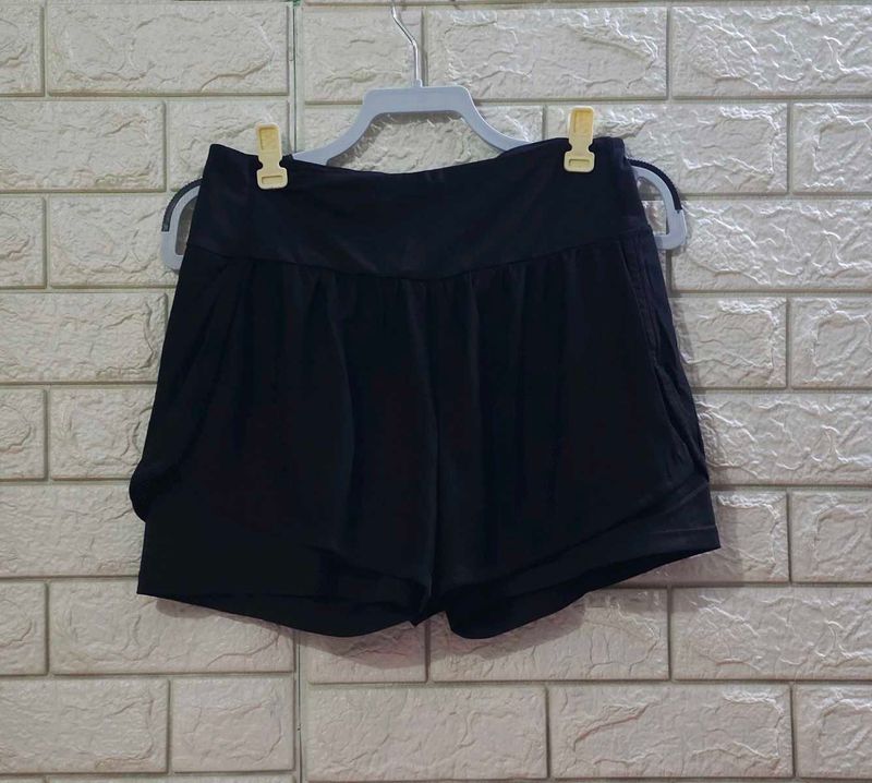 Coorun Black Women's Athletic Shorts