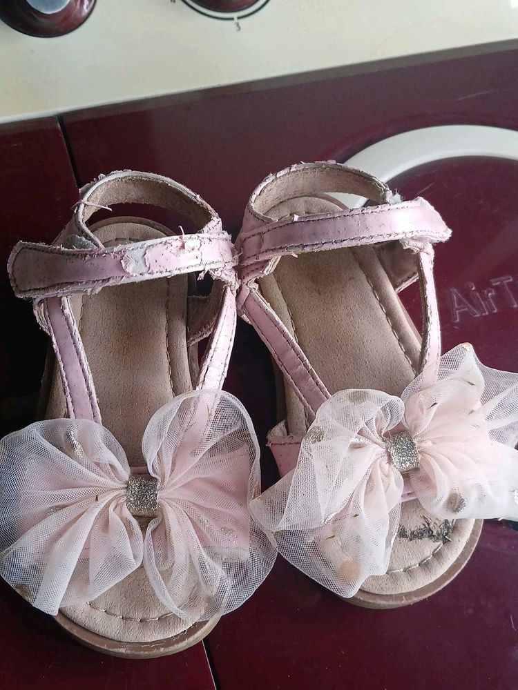Cute Pink Bow Sandals