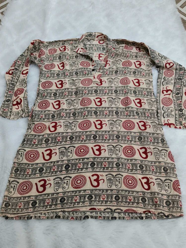 Boho Om Print Kurta