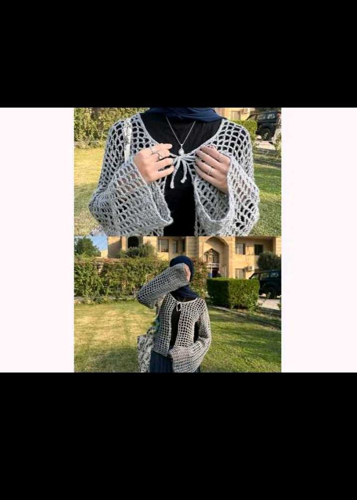 Crochet Net Cardigan