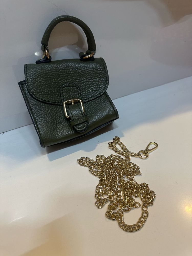 Chic Mini Top-Handle Bag with Gold Chain