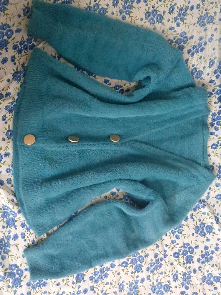 Teal Knit Cardigan
